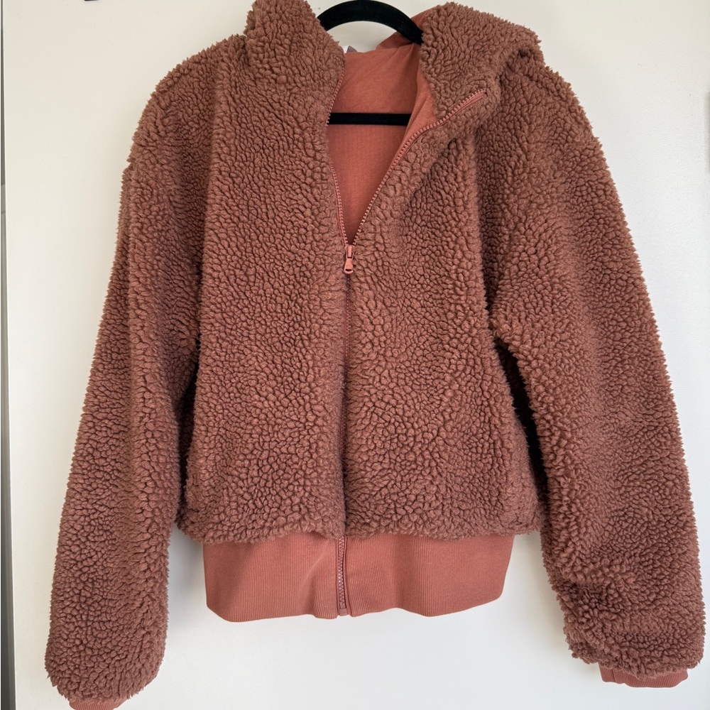 Fashion To Figure Cozy Brown Sherpa Hoodie